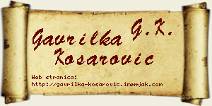 Gavrilka Košarović vizit kartica